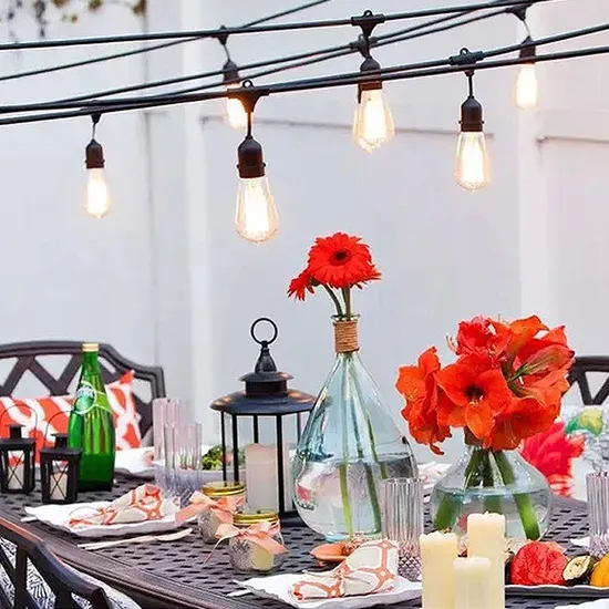 Наружные рождественские огни на солнечной энергии 1200 Вт Солнечный садовый светильник