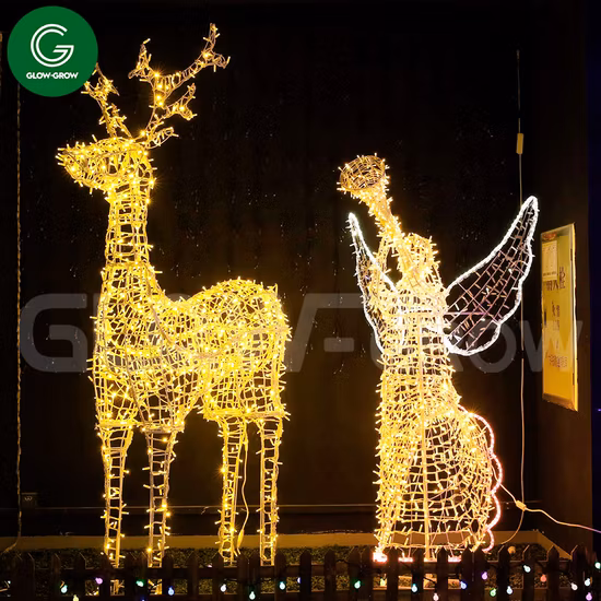 Decorative Event Garden Park 3D LED Santa Clause Motif Lights for Street/Shopping Mall