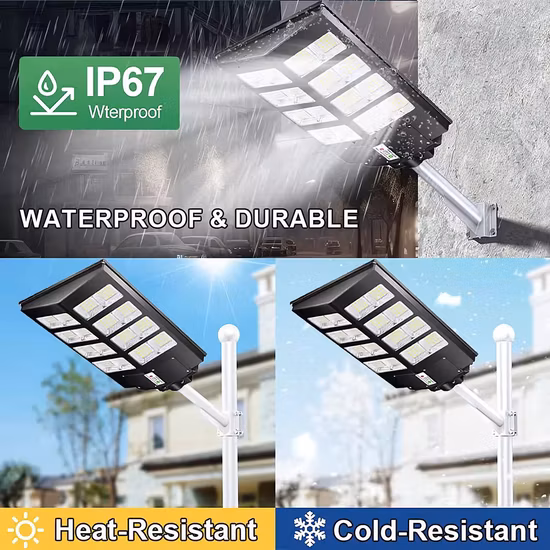 China Solar Manufacturer Aluminum 2000/1000/800/600/500W/400/300/200/100W LED Sensor IP66 Street Outdoor All in One Camera ABS COB Wall Flood Garden Road Light