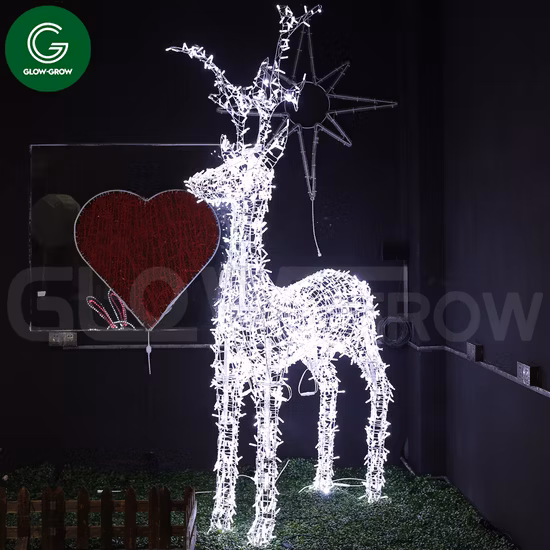 Decorative Event Garden Park 3D LED Santa Clause Motif Lights for Street/Shopping Mall